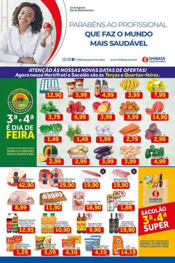 Folheto Shibata Supermercados - 30/08/2022 - 05/09/2022.