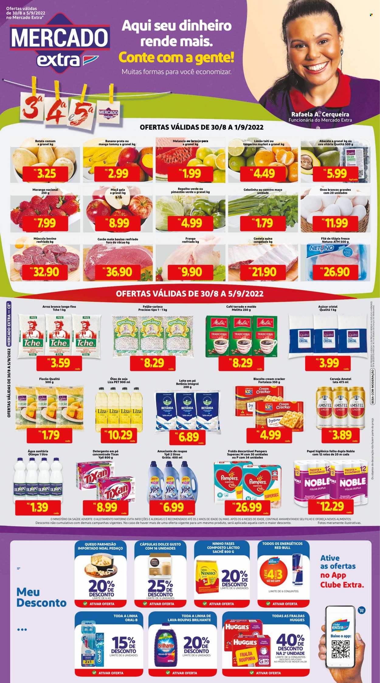 Folheto Mercado Extra - 30/08/2022 - 05/09/2022. Página 1