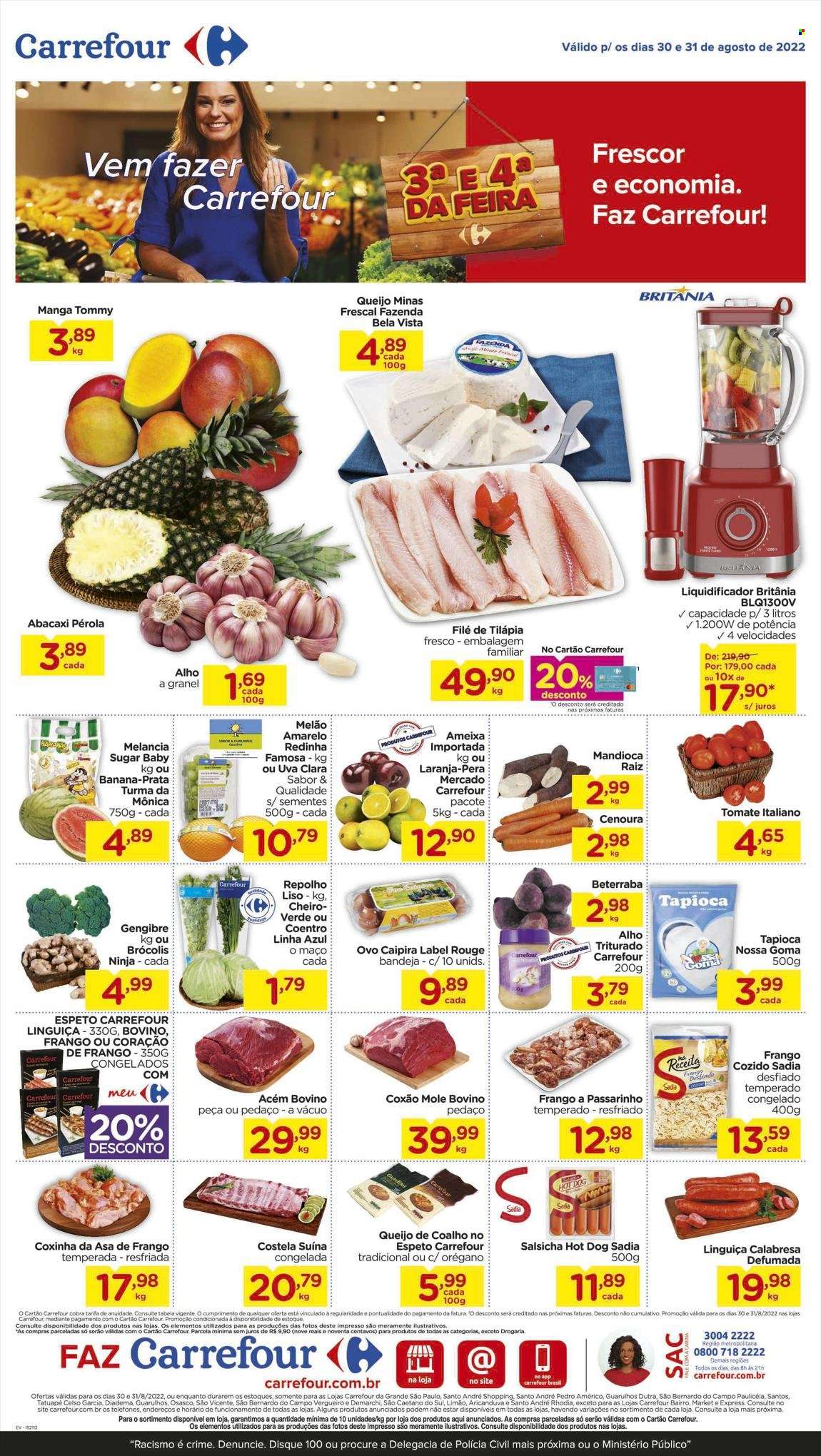 Folheto Carrefour Hiper - 30/08/2022 - 31/08/2022. Página 1