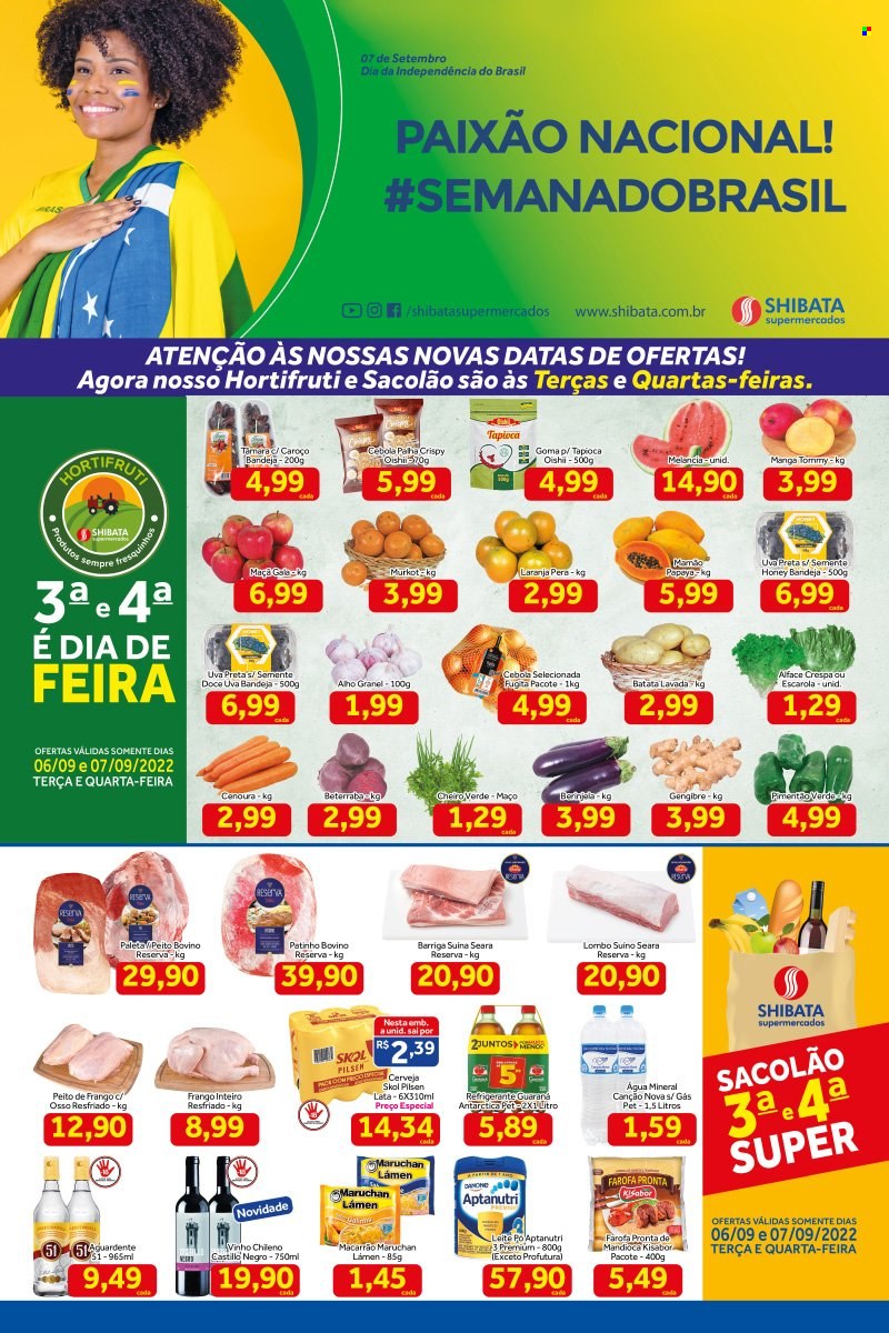 Folheto Shibata Supermercados - 06/09/2022 - 12/09/2022. Página 1