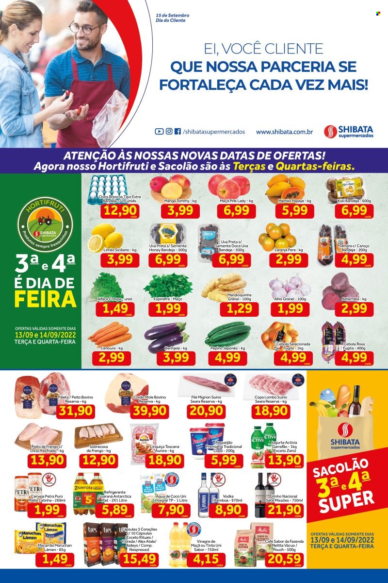 Folheto Shibata Supermercados - 13/09/2022 - 19/09/2022. Página 1