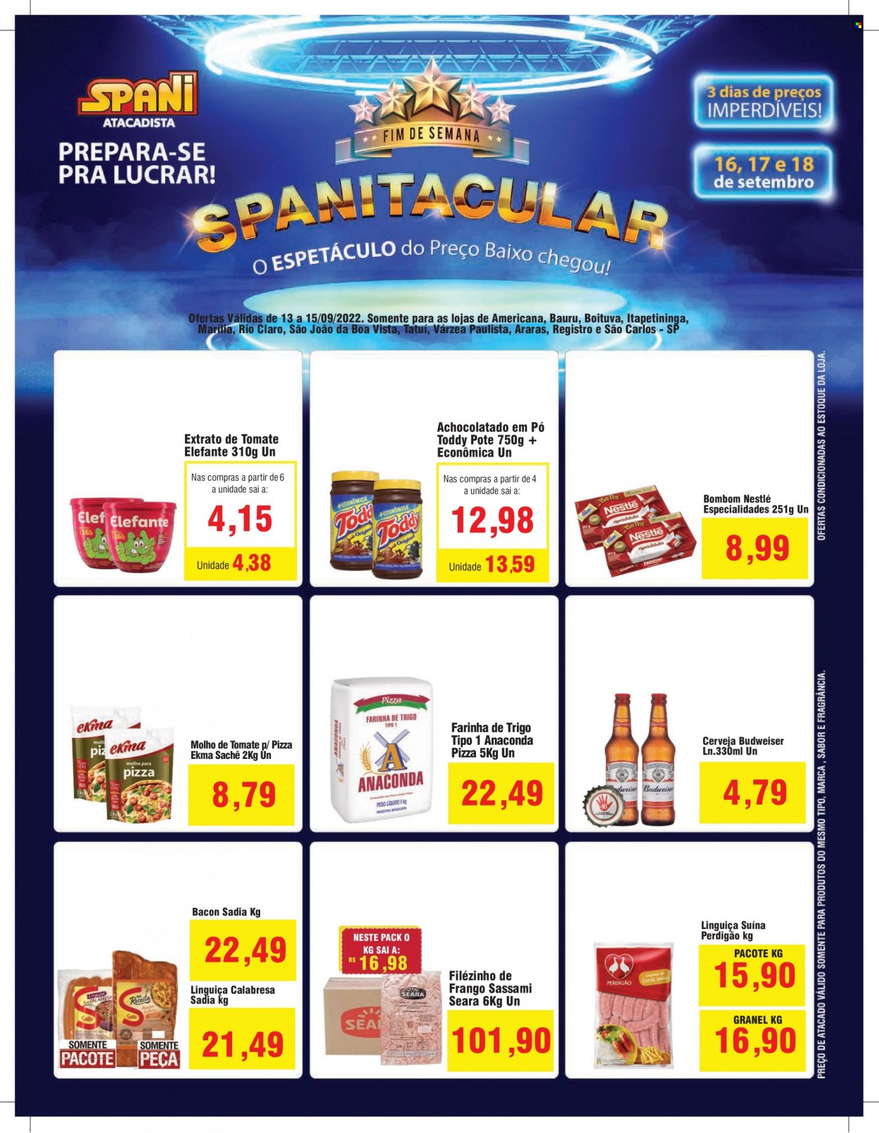 Folheto Spani Atacadista - 13/09/2022 - 15/09/2022. Página 1