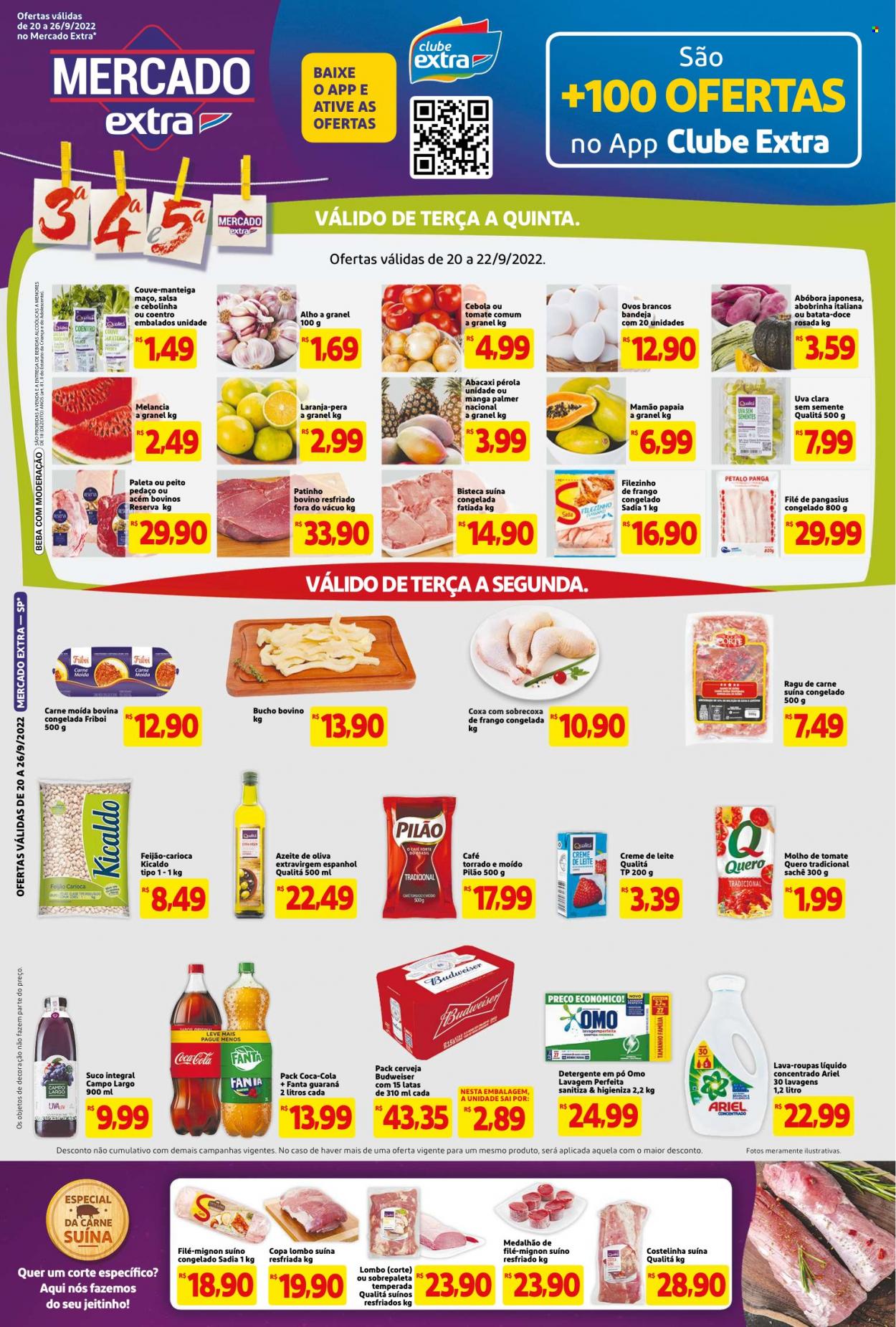 Folheto Mercado Extra - 20/09/2022 - 26/09/2022. Página 1