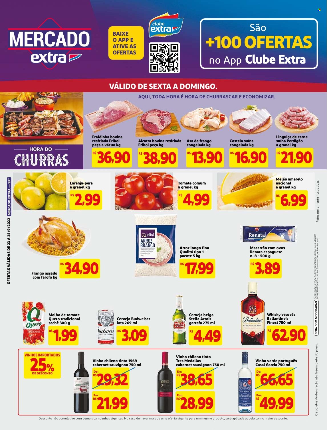 Folheto Mercado Extra - 23/09/2022 - 25/09/2022. Página 1