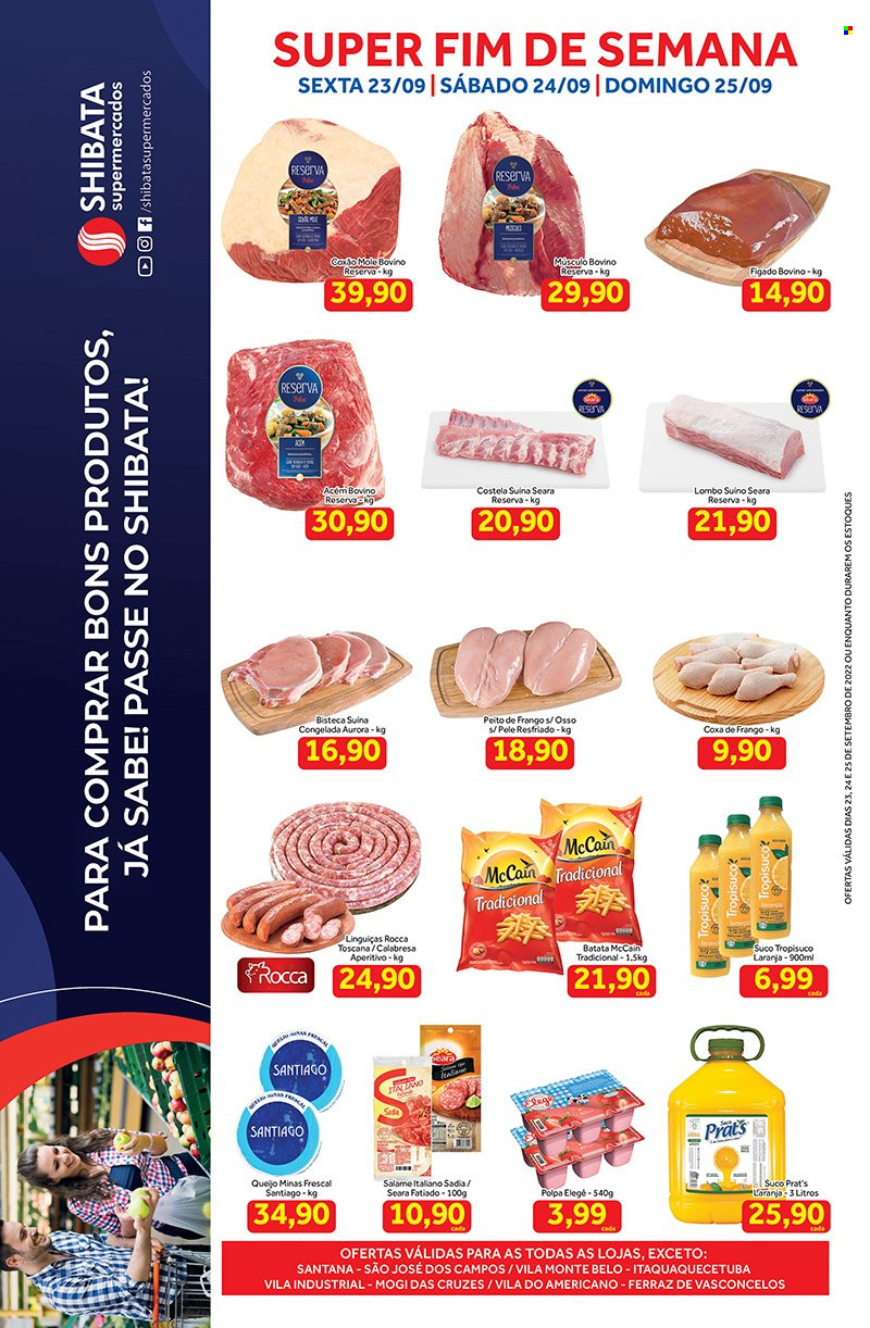 Folheto Shibata Supermercados - 23/09/2022 - 25/09/2022. Página 1