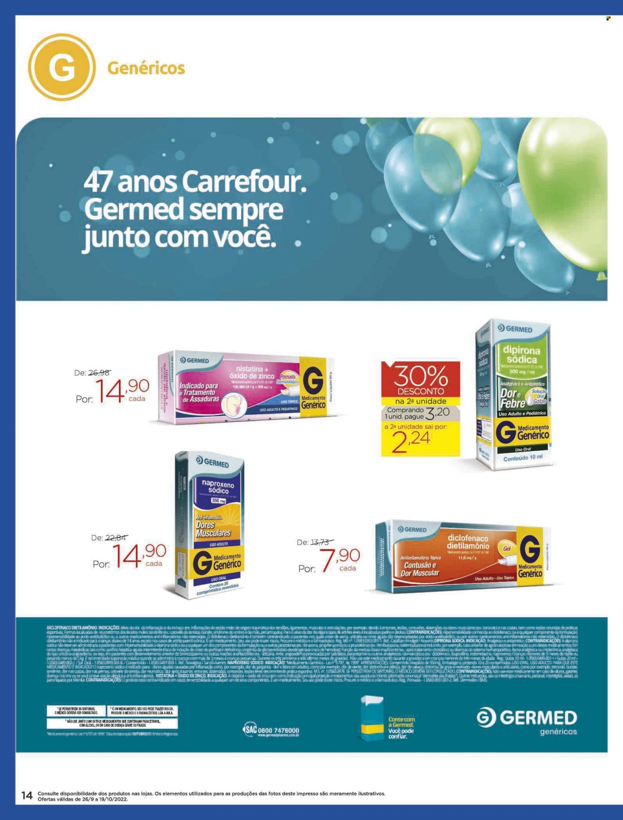 Folheto Carrefour Drogaria - 26/09/2022 - 19/10/2022. Página 14