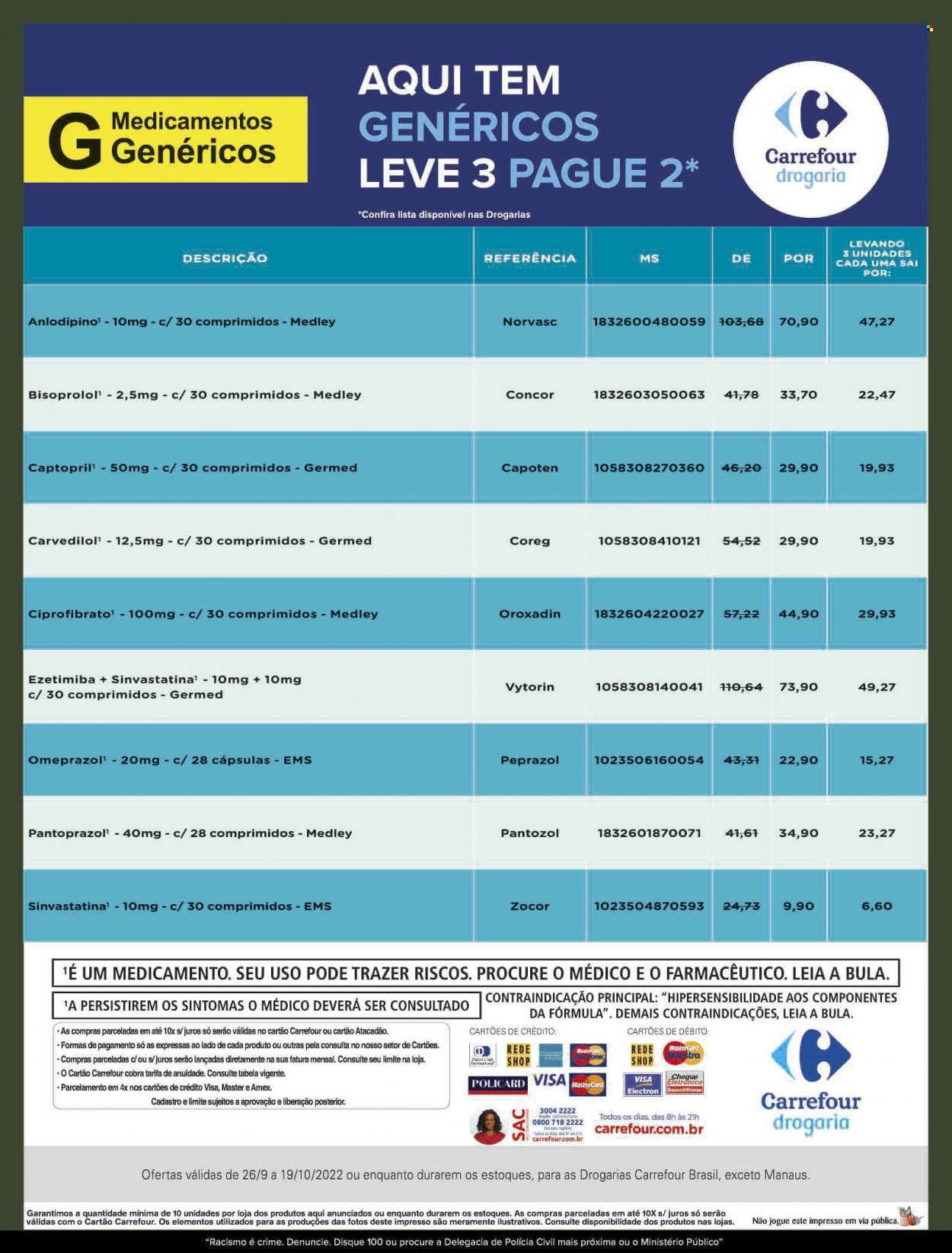 Folheto Carrefour Drogaria - 26/09/2022 - 19/10/2022. Página 16