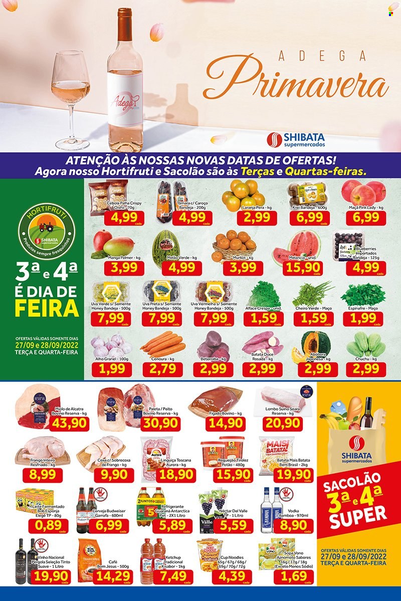 Folheto Shibata Supermercados - 27/09/2022 - 03/10/2022. Página 1