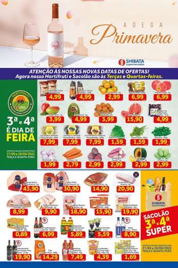Folheto Shibata Supermercados - 27/09/2022 - 03/10/2022.