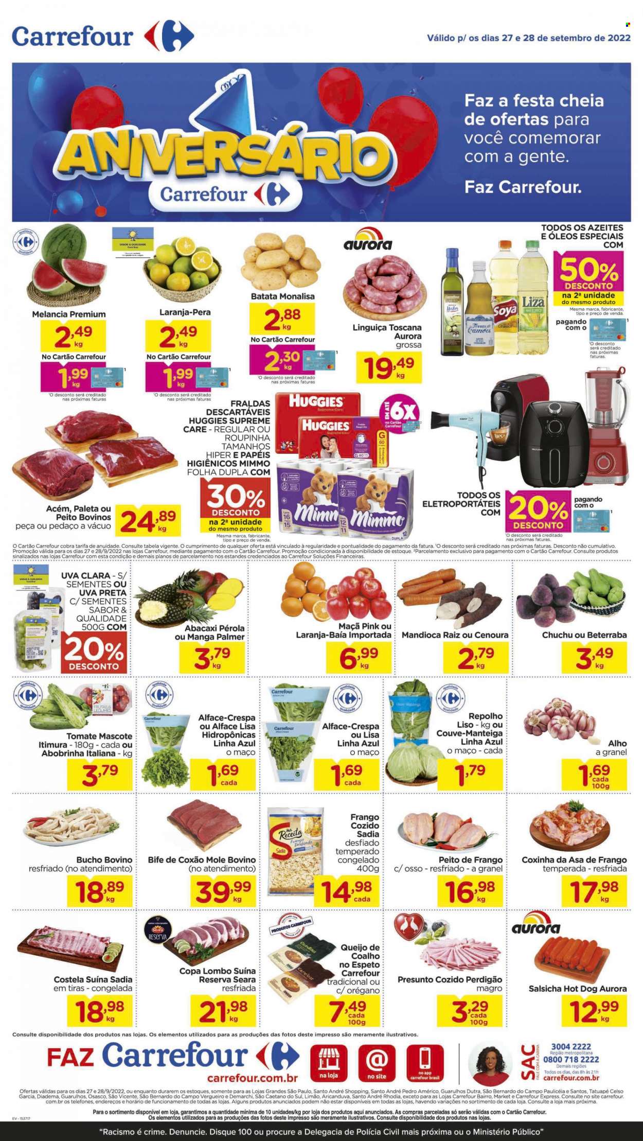 Folheto Carrefour Hiper - 27/09/2022 - 28/09/2022. Página 1