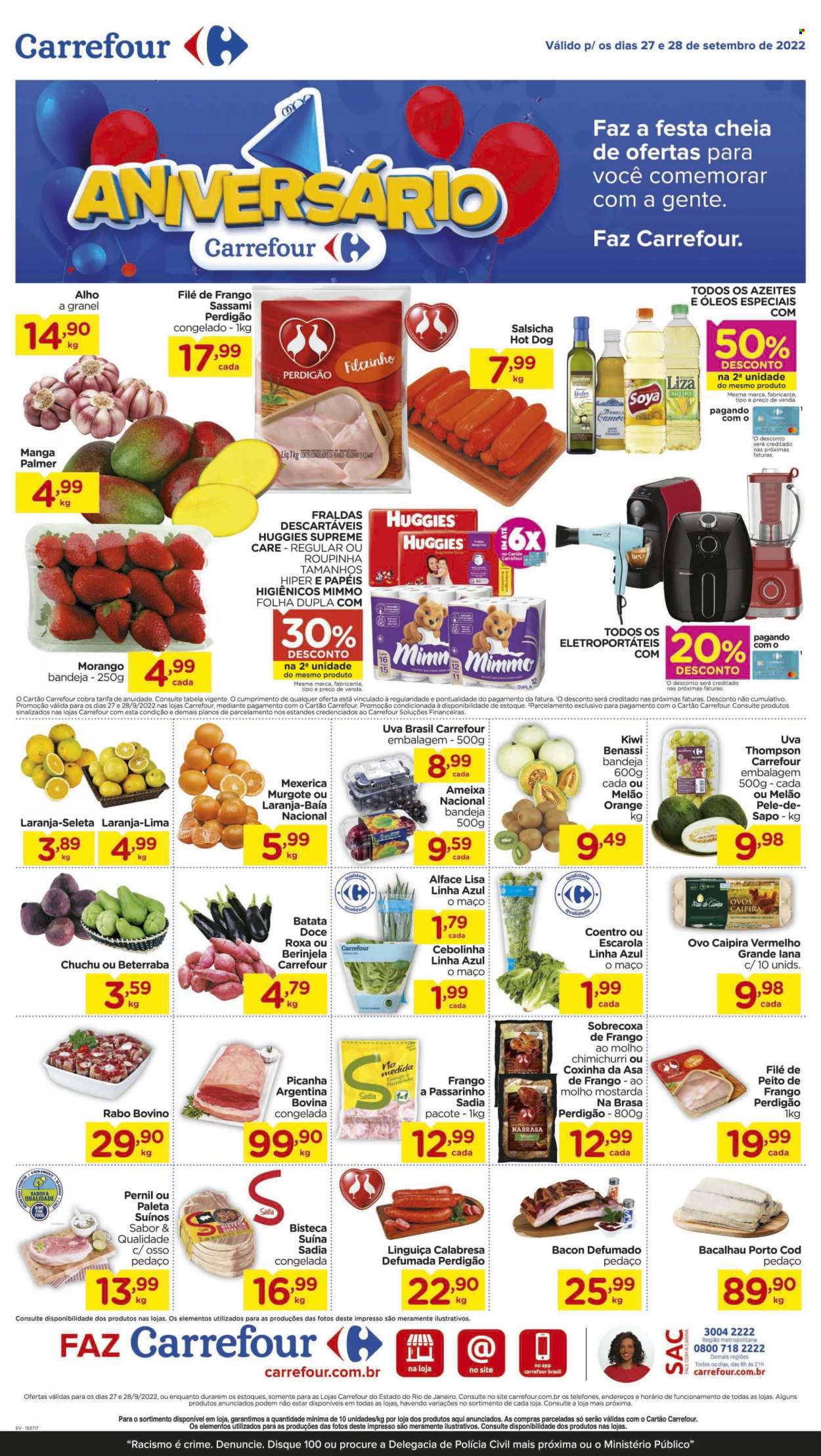 Folheto Carrefour Hiper - 27/09/2022 - 28/09/2022. Página 1