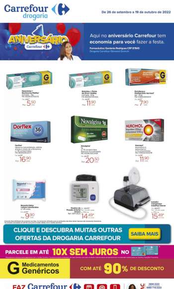 Folheto Carrefour Drogaria - 01/10/2022 - 19/10/2022.