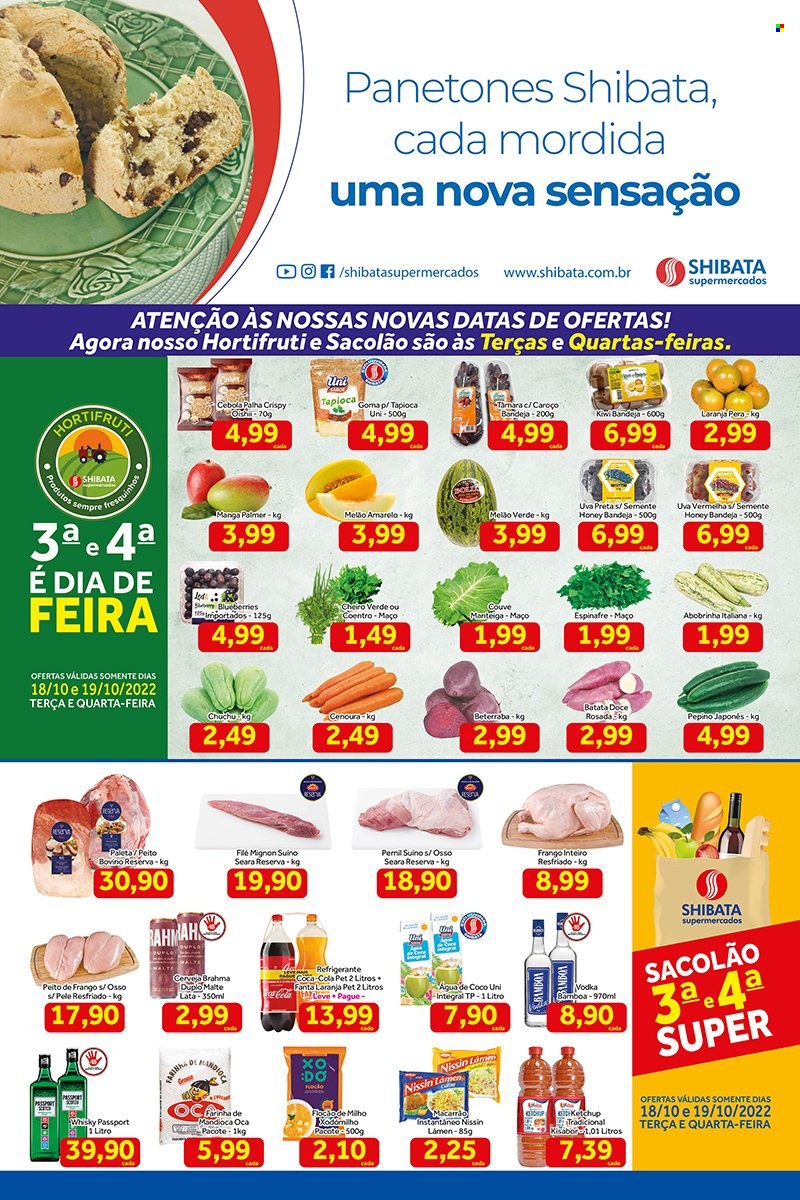 Folheto Shibata Supermercados - 18/10/2022 - 24/10/2022. Página 1