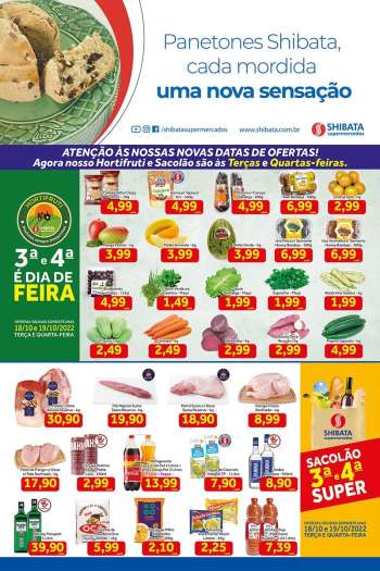 Folheto Shibata Supermercados - 18/10/2022 - 24/10/2022.