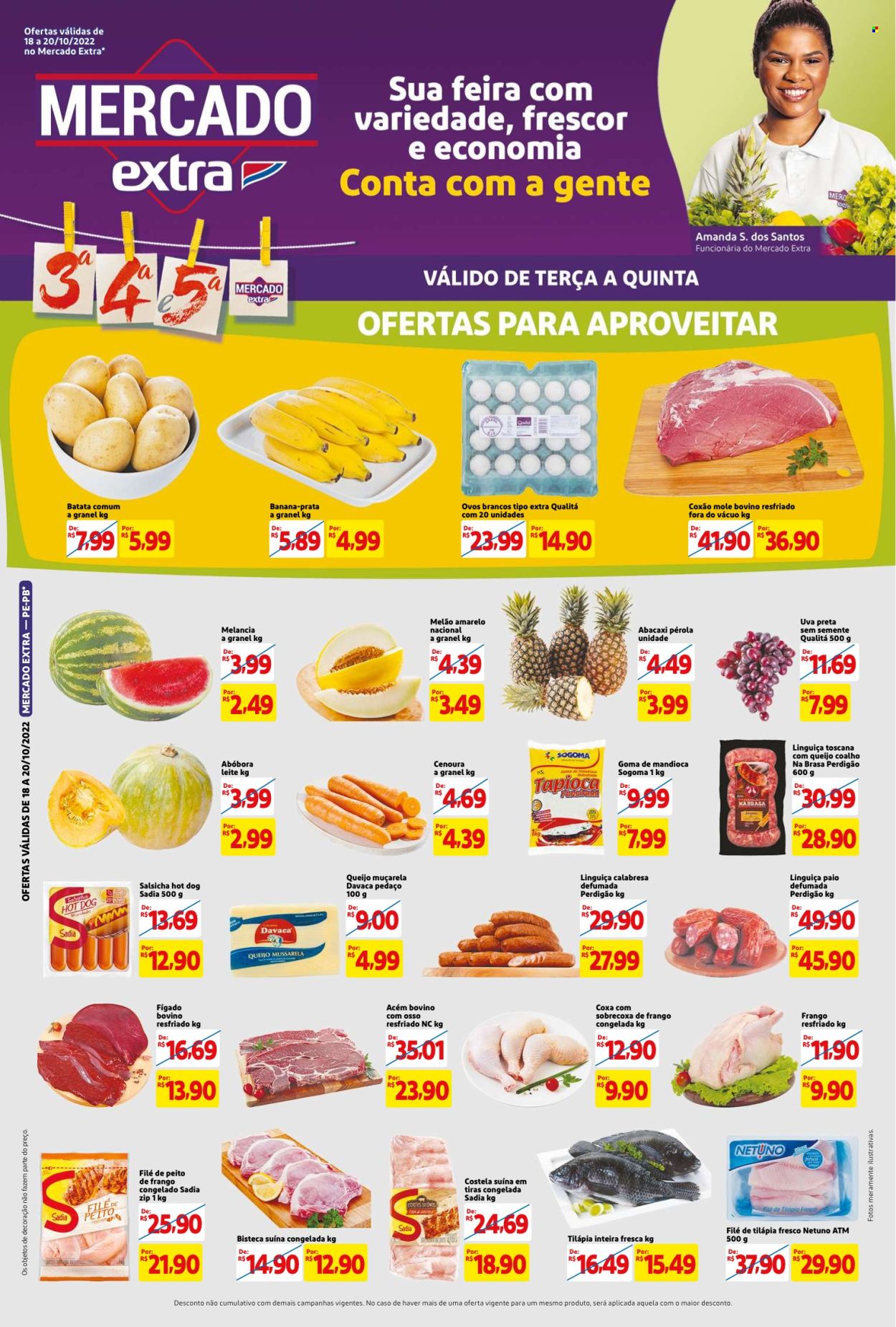 Folheto Mercado Extra - 18/10/2022 - 20/10/2022. Página 1