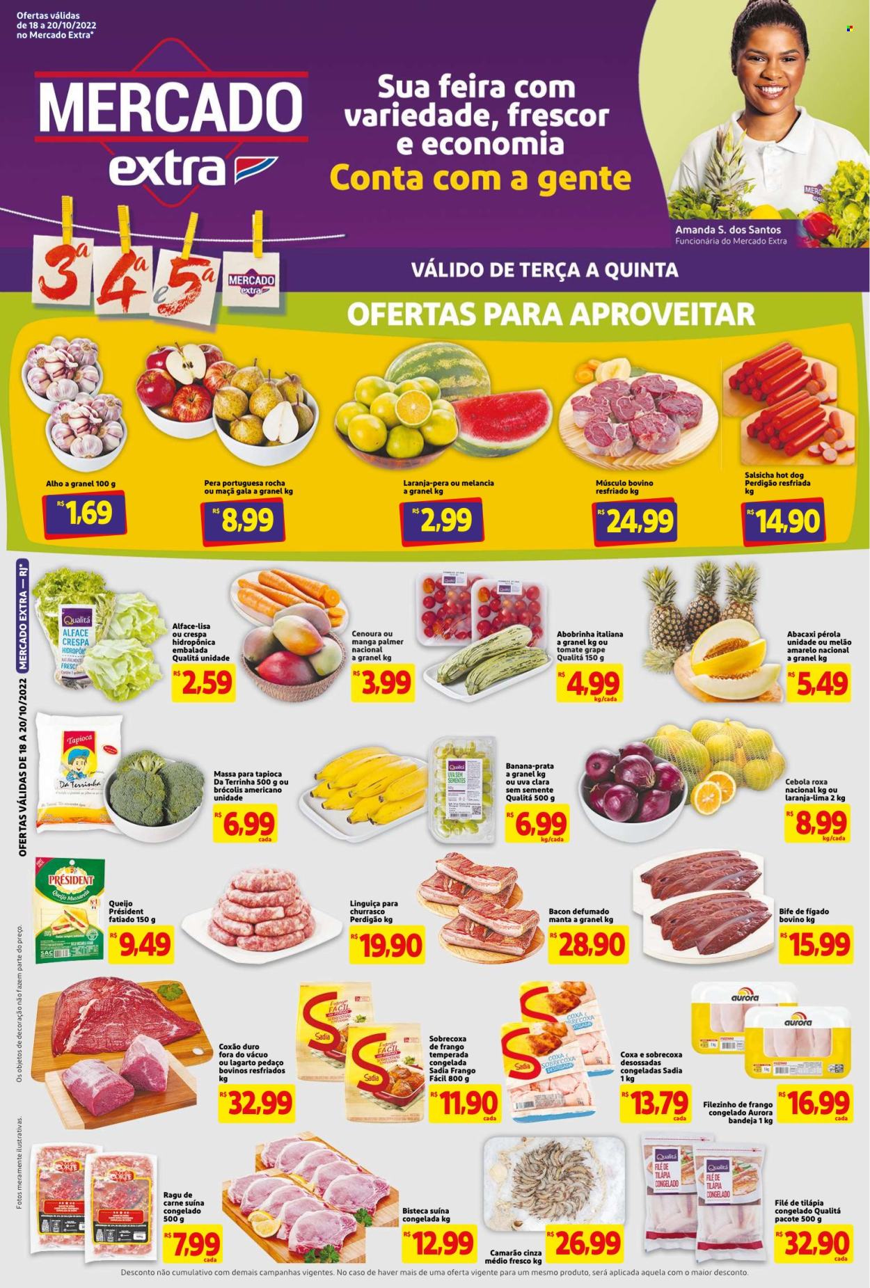 Folheto Mercado Extra - 18/10/2022 - 20/10/2022. Página 1