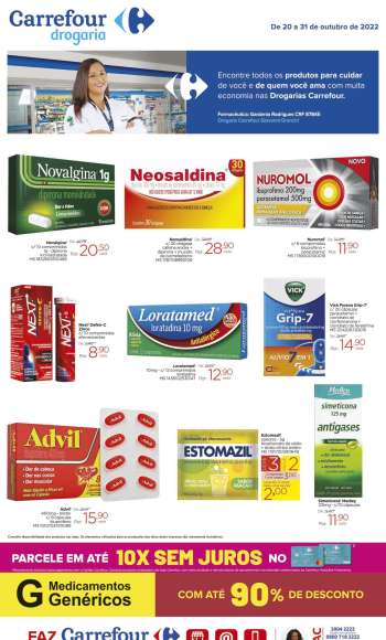 Folheto Carrefour Drogaria - 20/10/2022 - 31/10/2022.