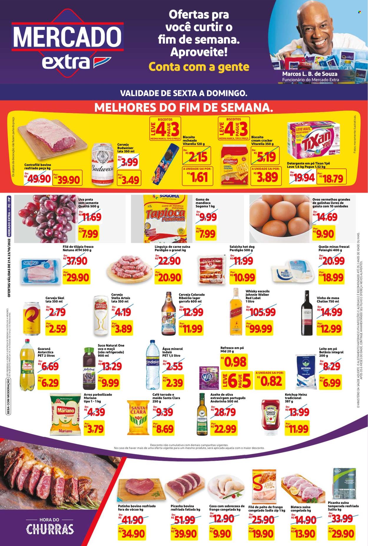Folheto Mercado Extra - 21/10/2022 - 23/10/2022. Página 1