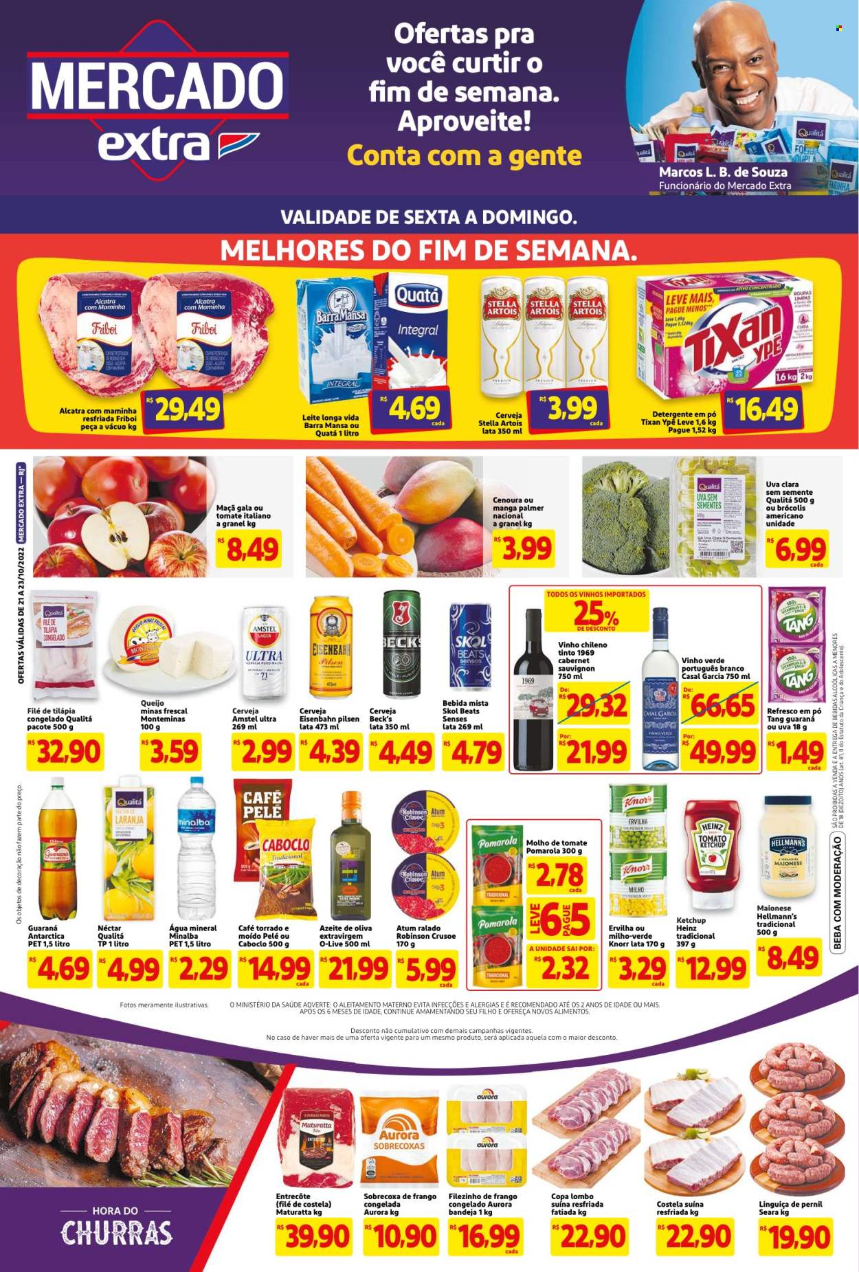 Folheto Mercado Extra - 21/10/2022 - 23/10/2022. Página 1