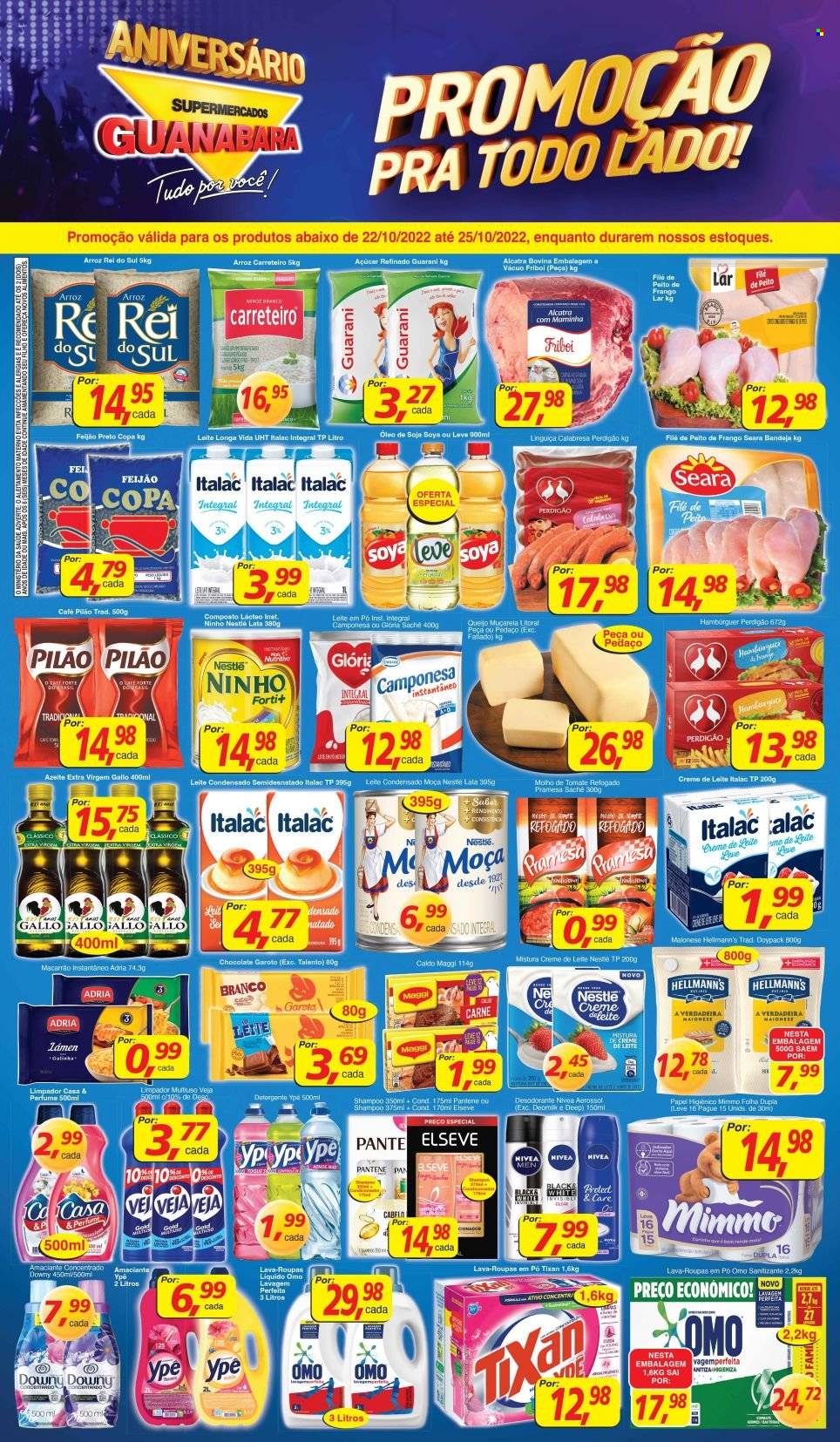 Folheto Supermercados Guanabara - 22/10/2022 - 25/10/2022. Página 1