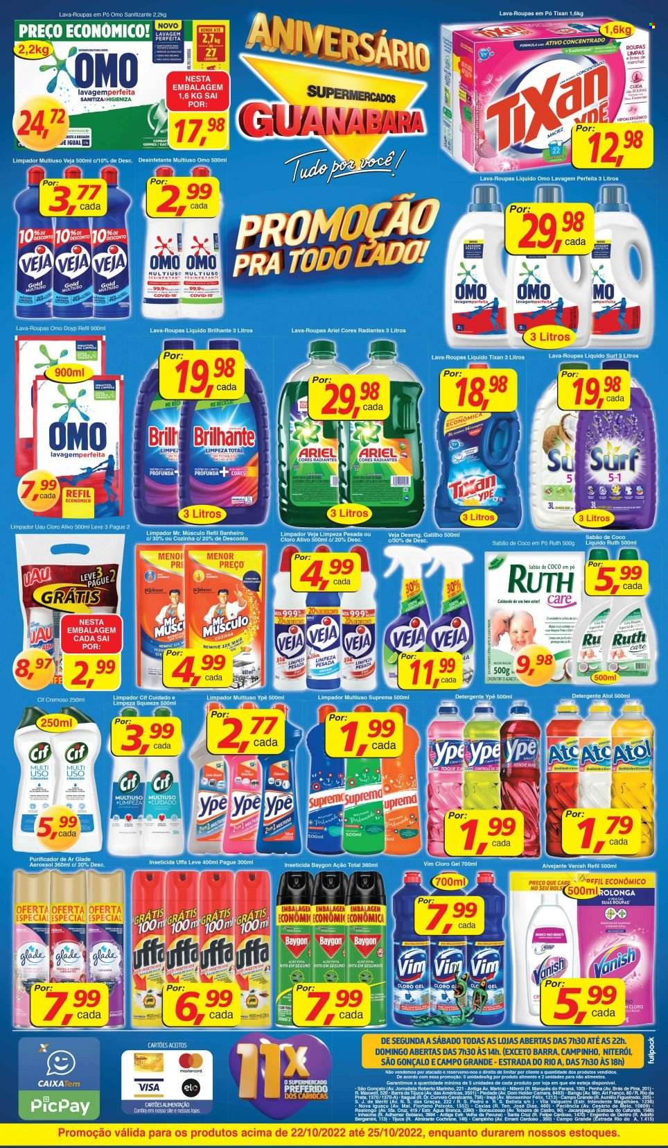 Folheto Supermercados Guanabara - 22/10/2022 - 25/10/2022. Página 12
