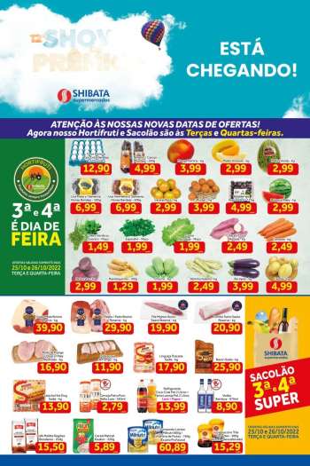 Folheto Shibata Supermercados - 25/10/2022 - 31/10/2022.