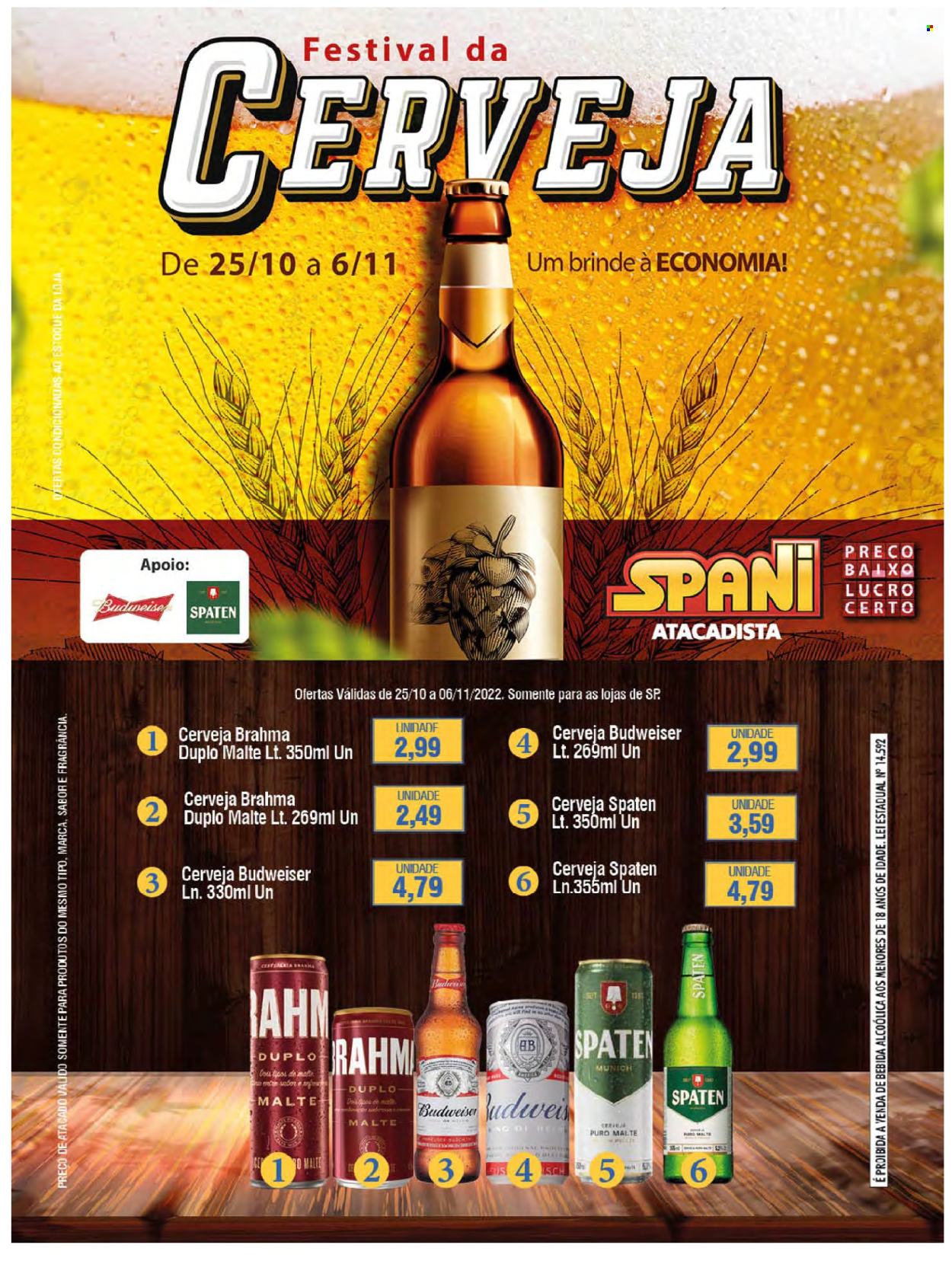 Folheto Spani Atacadista - 25/10/2022 - 06/11/2022. Página 1