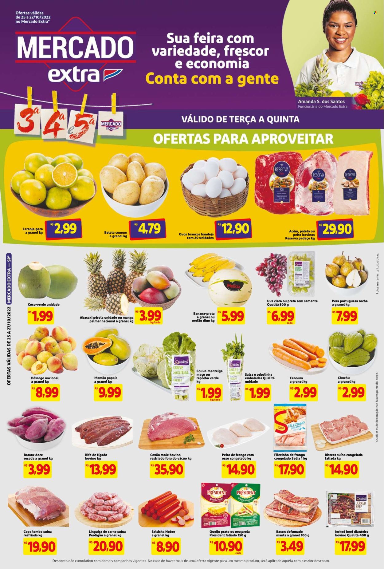 Folheto Mercado Extra - 25/10/2022 - 27/10/2022. Página 1