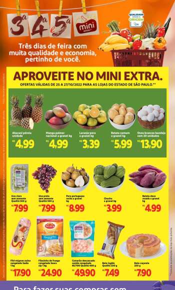 Folheto Mini Extra - 25/10/2022 - 27/10/2022.