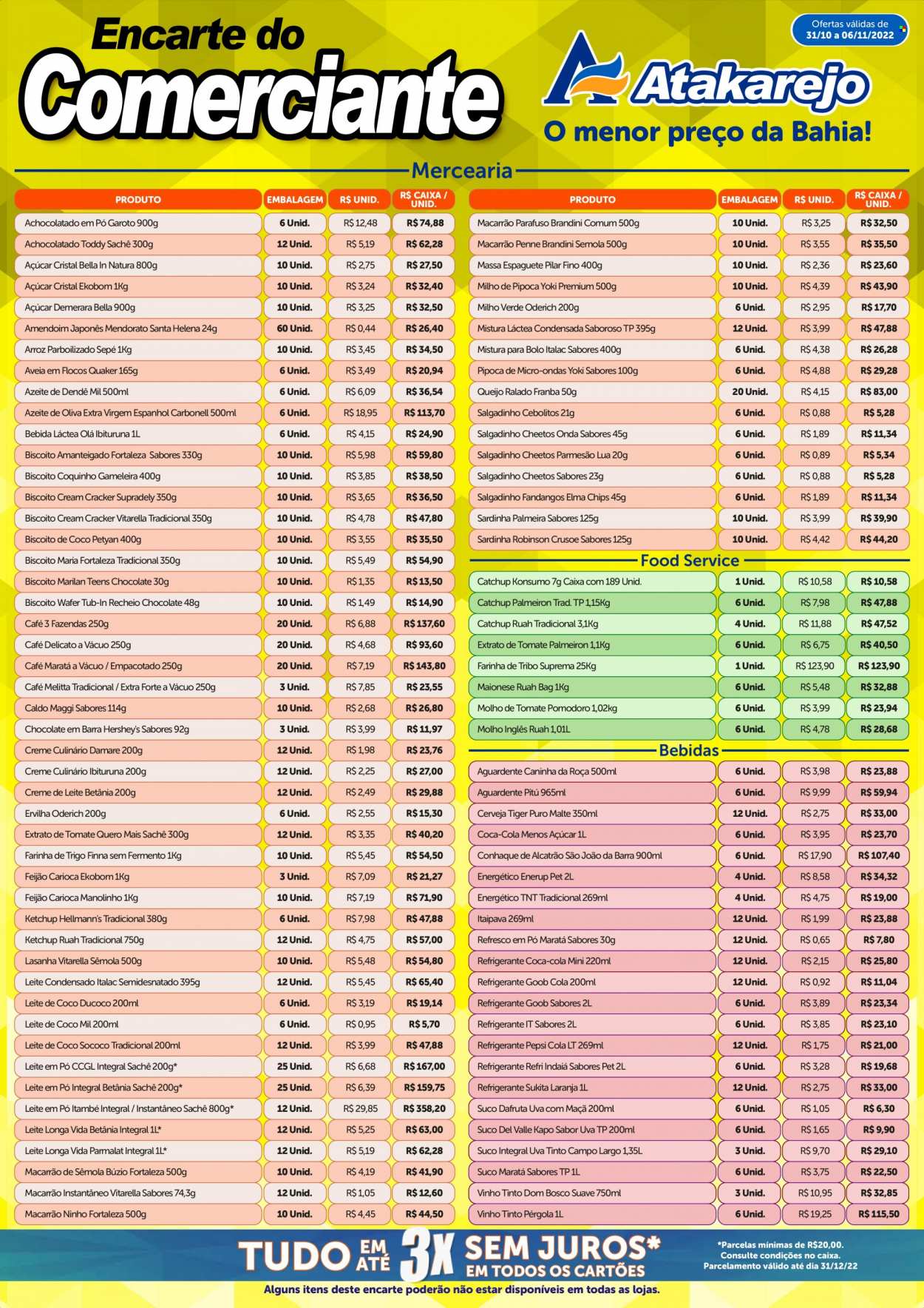 Folheto Atakadão Atakarejo - 31/10/2022 - 06/11/2022. Página 1