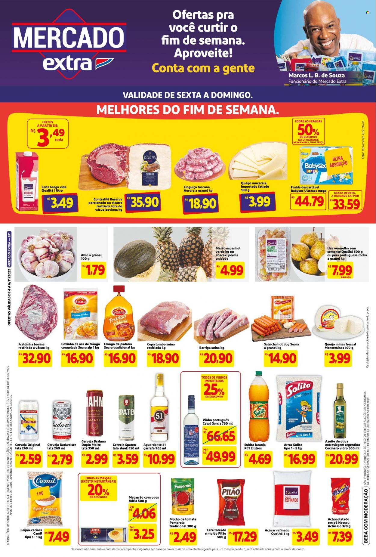 Folheto Mercado Extra - 04/11/2022 - 06/11/2022. Página 1