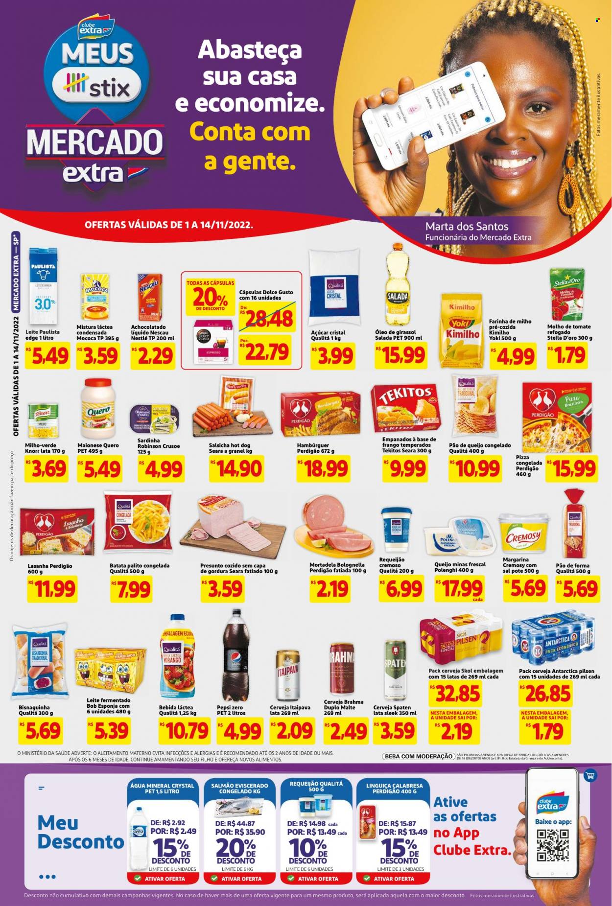 Folheto Mercado Extra - 01/11/2022 - 14/11/2022. Página 1