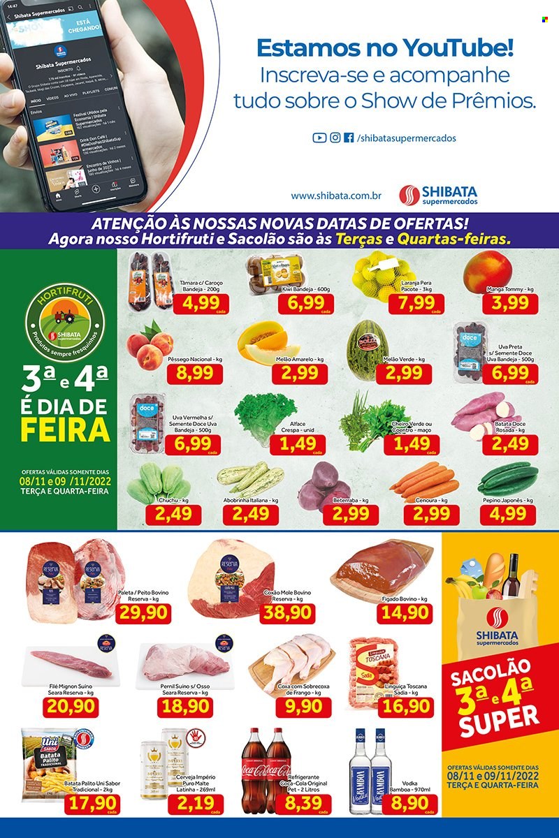 Folheto Shibata Supermercados - 08/11/2022 - 14/11/2022. Página 1