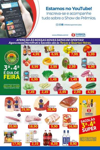 Folheto Shibata Supermercados - 08/11/2022 - 14/11/2022.