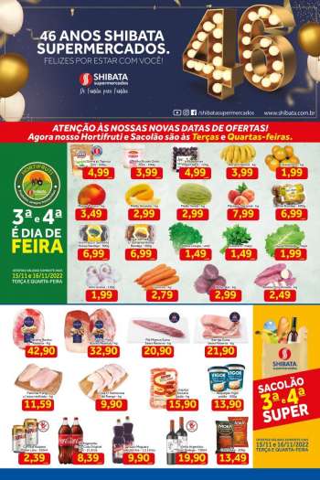 Folheto Shibata Supermercados - 15/11/2022 - 21/11/2022.