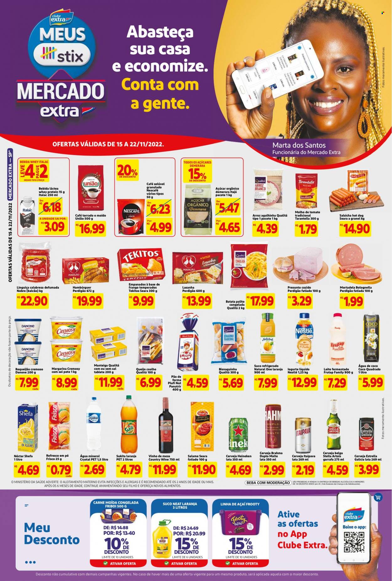 Folheto Mercado Extra - 15/11/2022 - 22/11/2022. Página 1