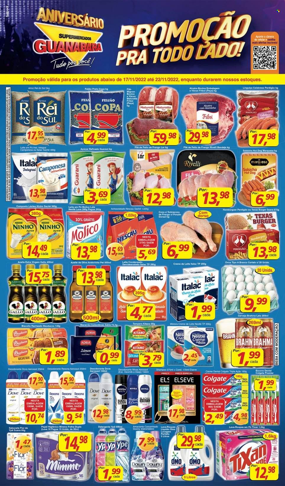 Folheto Supermercados Guanabara - 17/11/2022 - 22/11/2022. Página 1