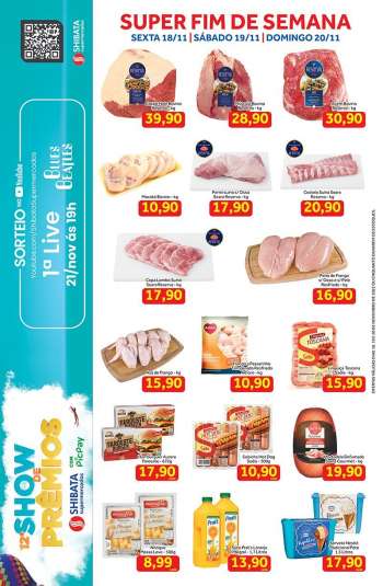 Folheto Shibata Supermercados - 18/11/2022 - 20/11/2022.
