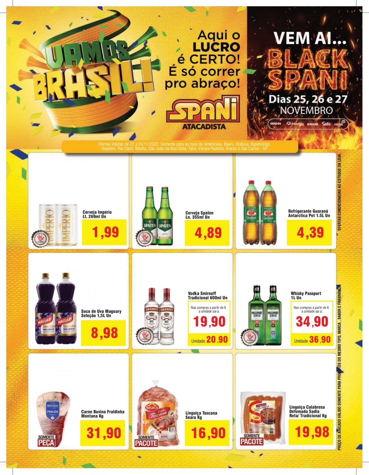 Folheto Spani Atacadista - 22/11/2022 - 24/11/2022. Página 1