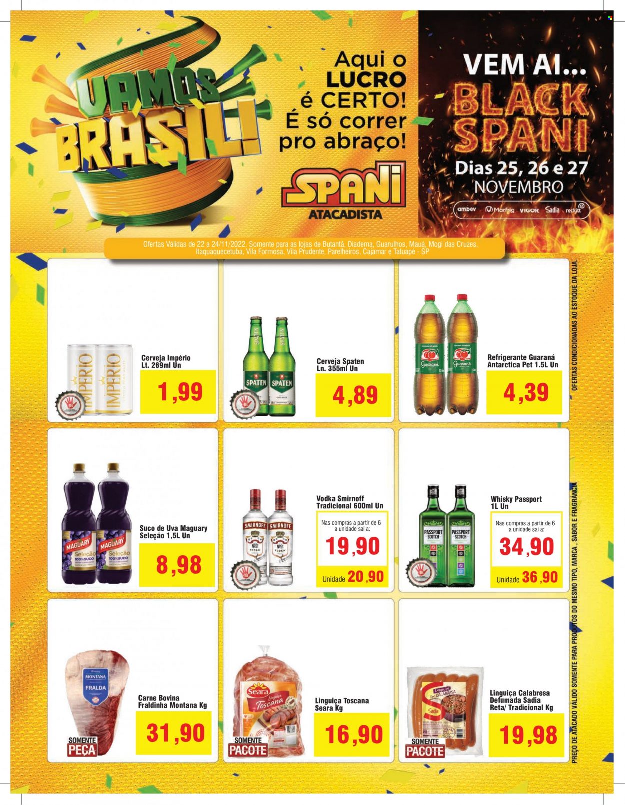 Folheto Spani Atacadista - 22/11/2022 - 24/11/2022. Página 1