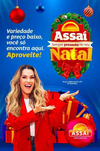 Folheto Assaí Atacadista - 01/12/2022 - 04/12/2022.