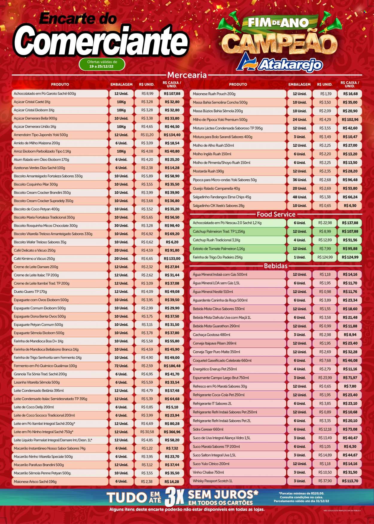Folheto Atakadão Atakarejo - 19/12/2022 - 25/12/2022. Página 1