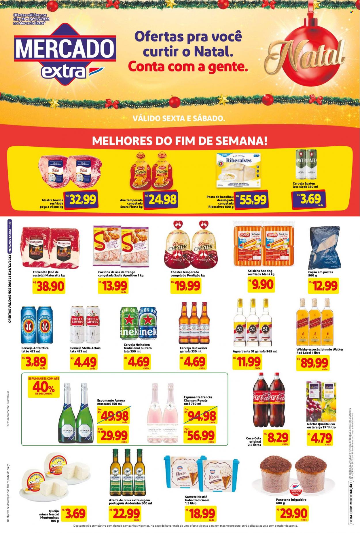 Folheto Mercado Extra - 23/12/2022 - 24/12/2022. Página 1