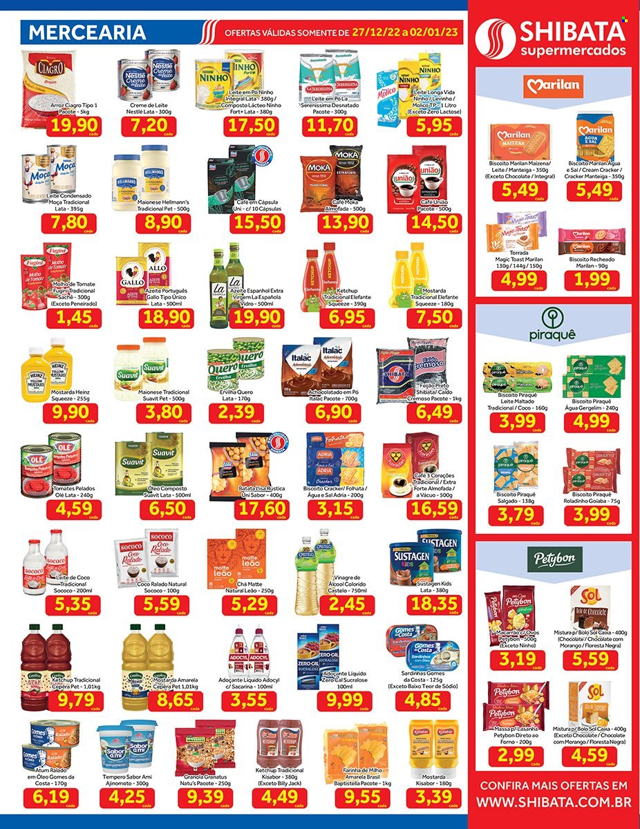 Folheto Shibata Supermercados - 27/12/2022 - 02/01/2023. Página 2