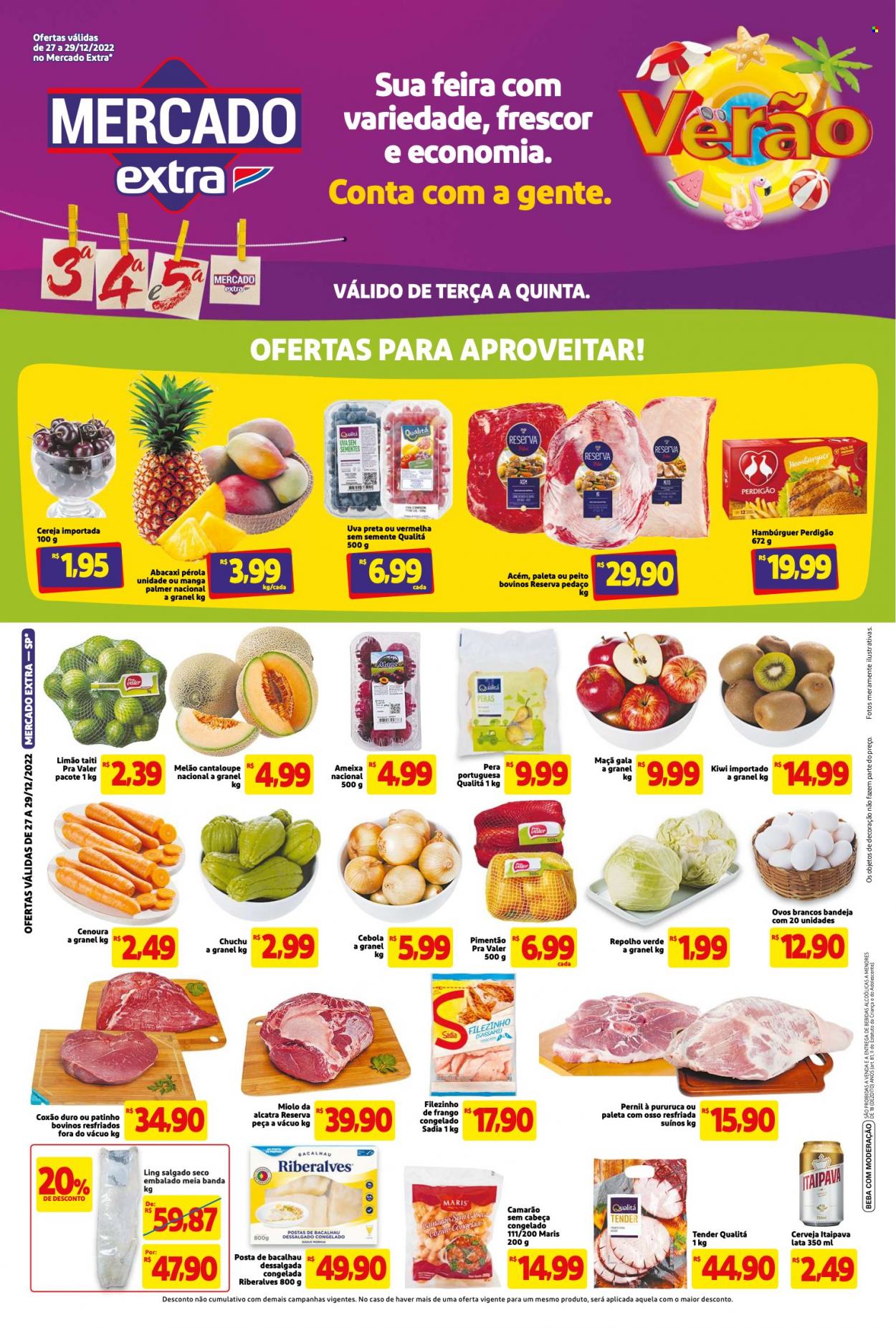 Folheto Mercado Extra - 27/12/2022 - 29/12/2022. Página 1