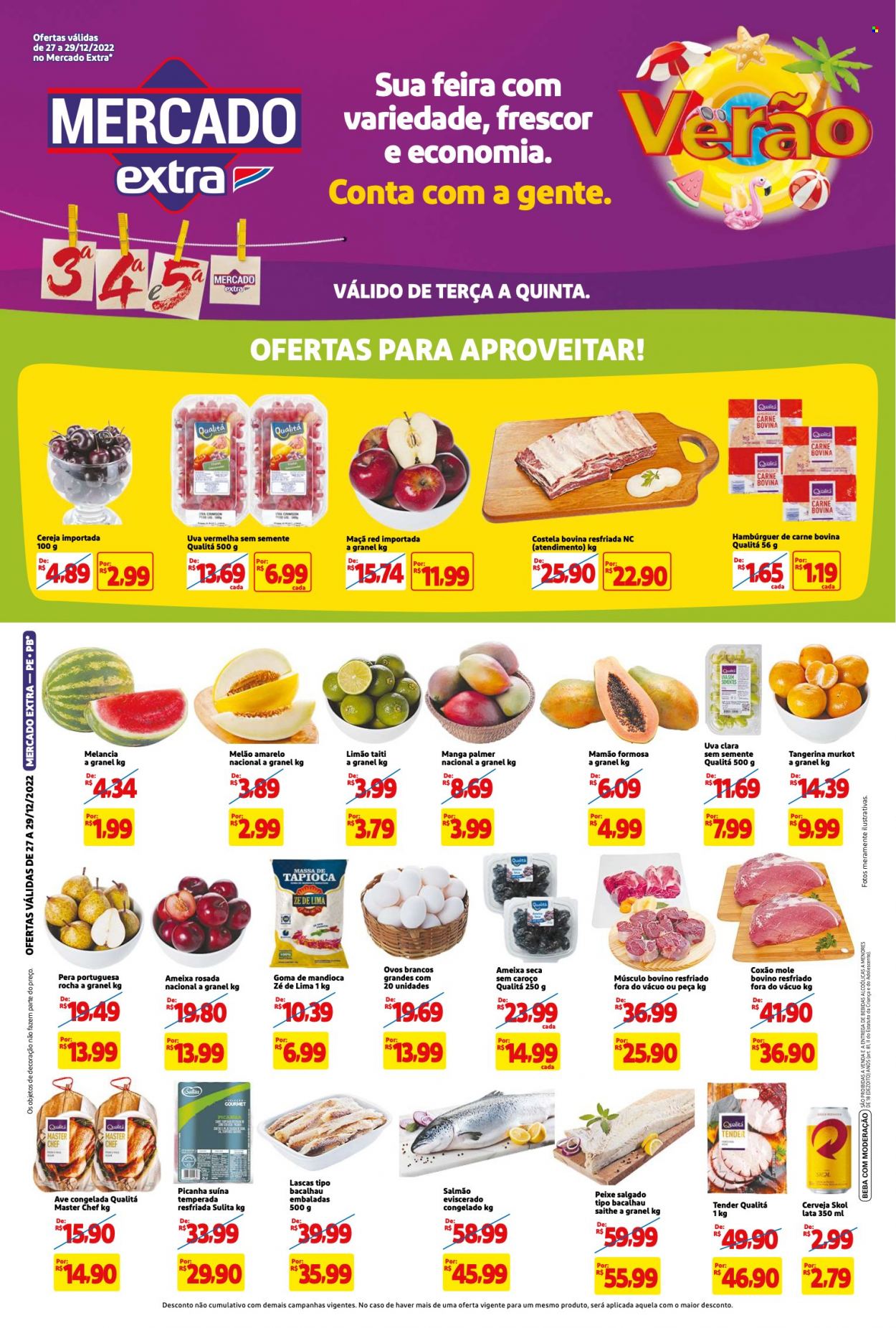 Folheto Mercado Extra - 27/12/2022 - 29/12/2022. Página 1