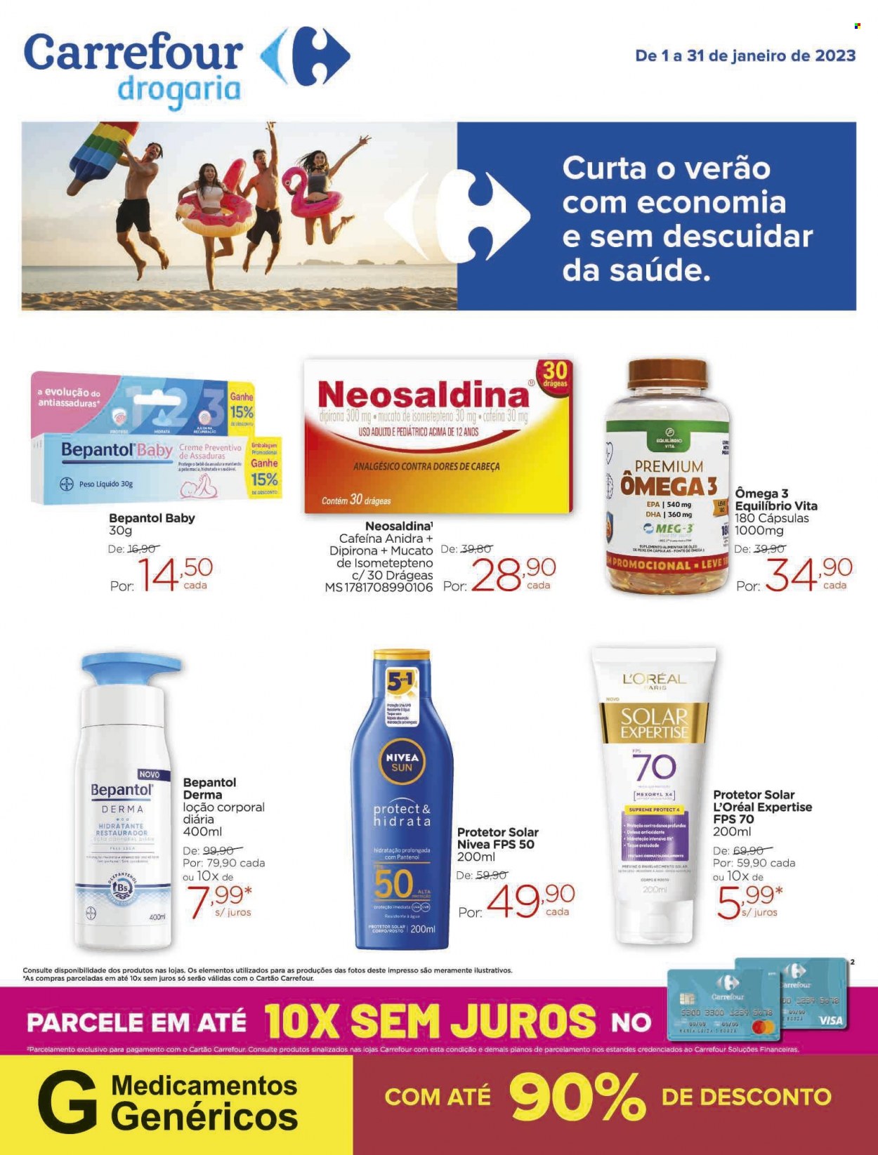 Folheto Carrefour Drogaria - 01/01/2023 - 31/01/2023. Página 1