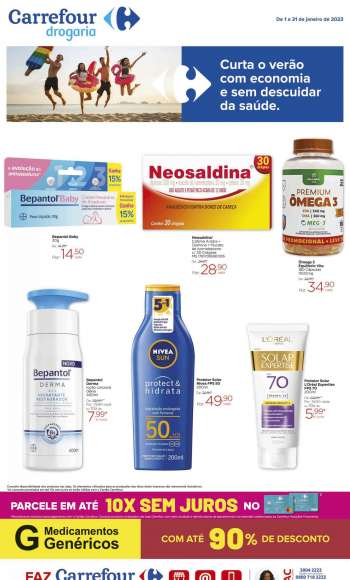 Folheto Carrefour Drogaria - 01/01/2023 - 31/01/2023.