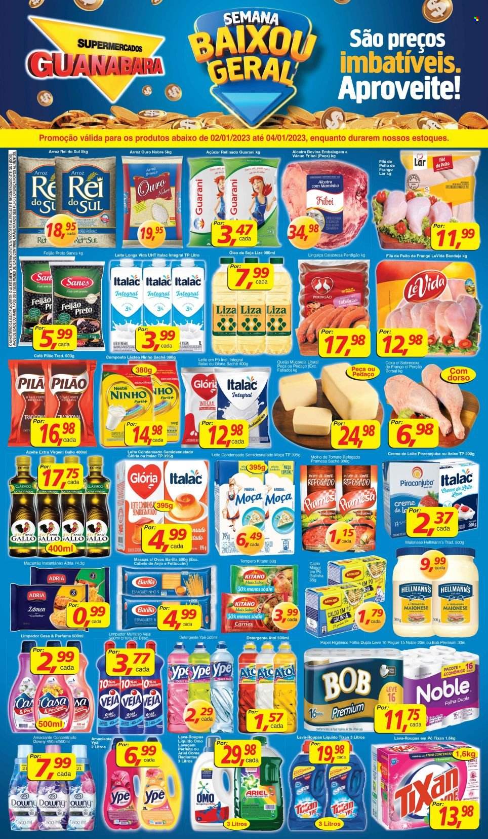 Folheto Supermercados Guanabara - 02/01/2023 - 04/01/2023. Página 1