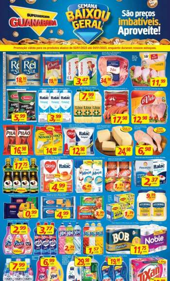 Folheto Supermercados Guanabara - 02/01/2023 - 04/01/2023.
